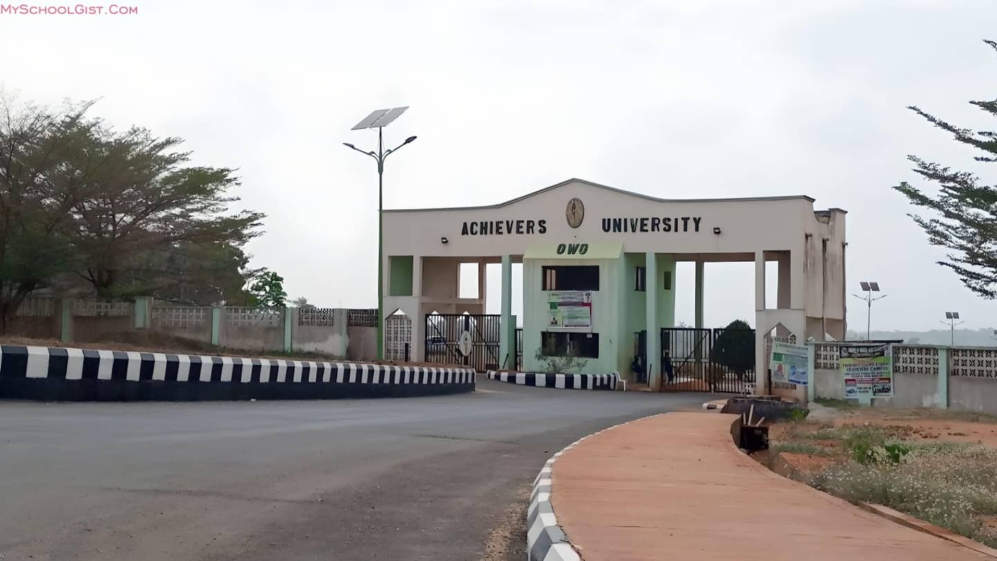 Achievers University Fees Breakdown for 2026/2027 Academic Session