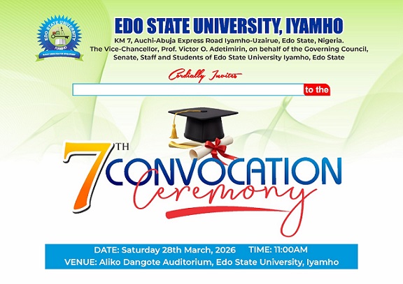 Edo State University Iyahmo Announces Its 7th Convocation Ceremony